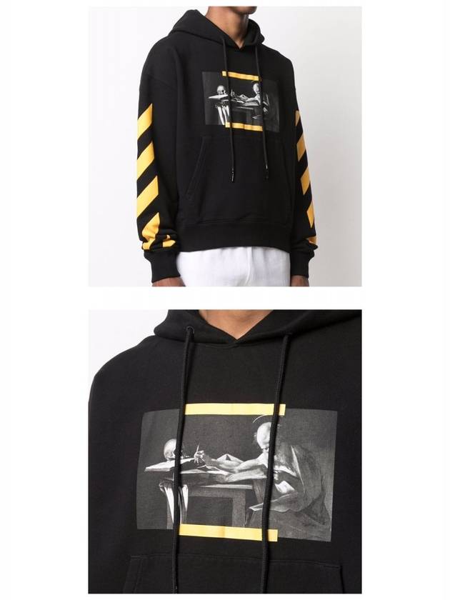 Caravaggio Painting Overfit Hoodie Black - OFF WHITE - BALAAN 6