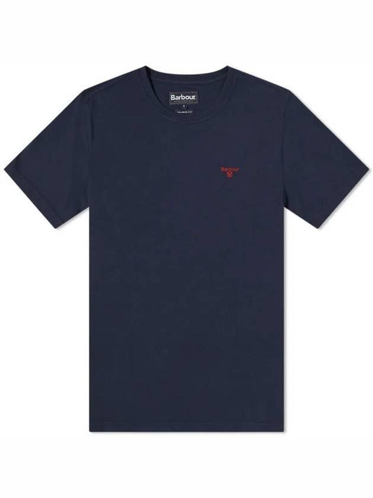 Logo Embroidered Essential Sports Short Sleeve T-Shirt Navy - BARBOUR - BALAAN 1