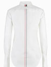 Women's Solid Oxford Striped French Cuff Shirt White - THOM BROWNE - BALAAN 3