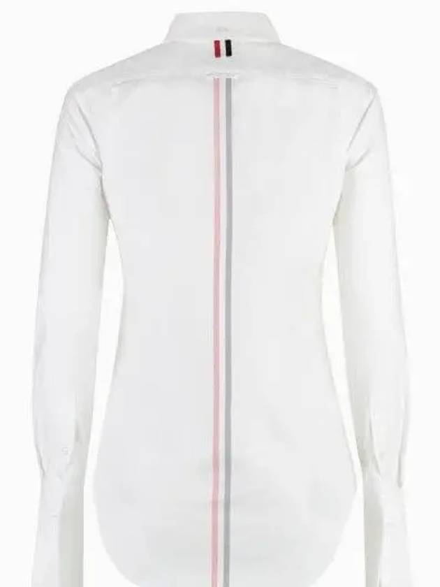 Women's Solid Oxford Striped French Cuff Shirt White - THOM BROWNE - BALAAN 3