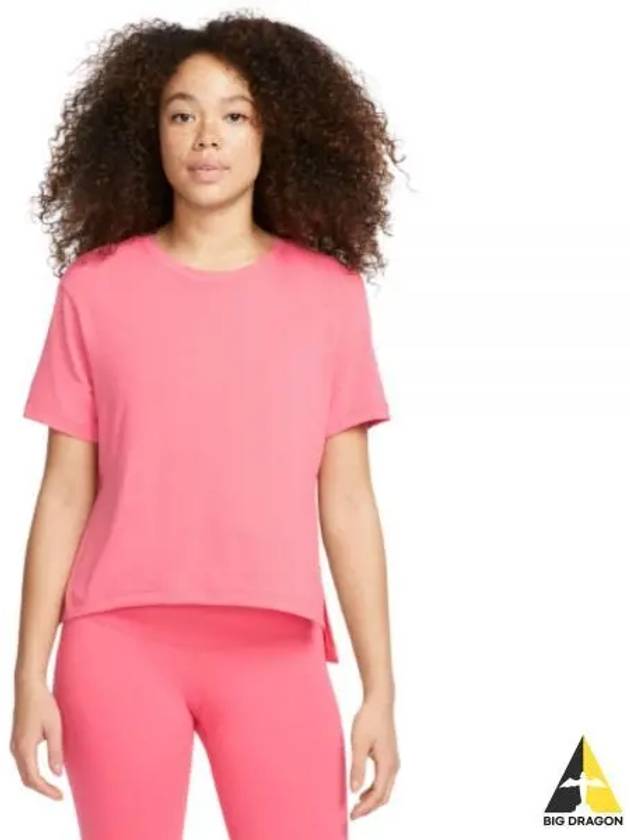 Yoga Dry Fit Short Sleeve T Shirt Pink - NIKE - BALAAN 2