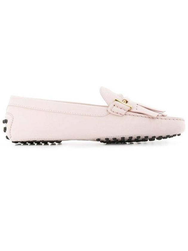 Double T Fringe Driving Shoes Pink - TOD'S - BALAAN 1