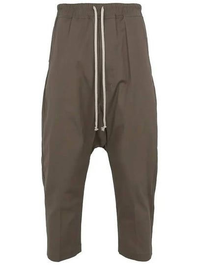 Drawstring Crop Cotton Baggy Pants Dust - RICK OWENS - BALAAN 2