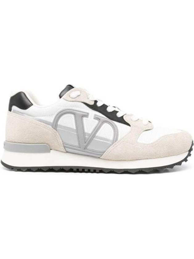 V Logo Face Low Top Sneakers Beige - VALENTINO - BALAAN 5