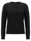 Regal Wool Crew Neck Knit Top Black - THEORY - BALAAN 1