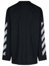 Pixel Diag Wide Long Sleeve T-Shirt Black - OFF WHITE - BALAAN 4