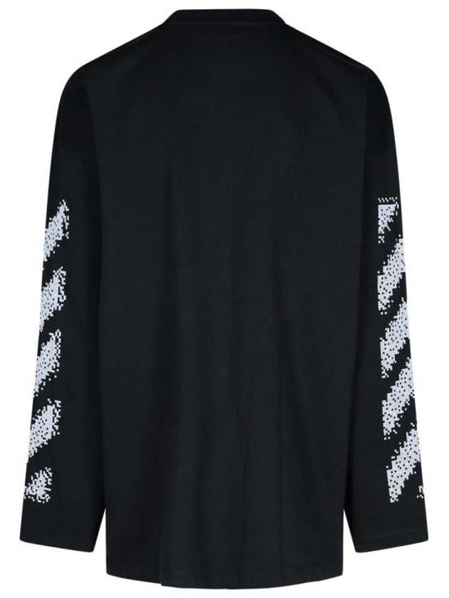 Pixel Diag Wide Long Sleeve T-Shirt Black - OFF WHITE - BALAAN 4