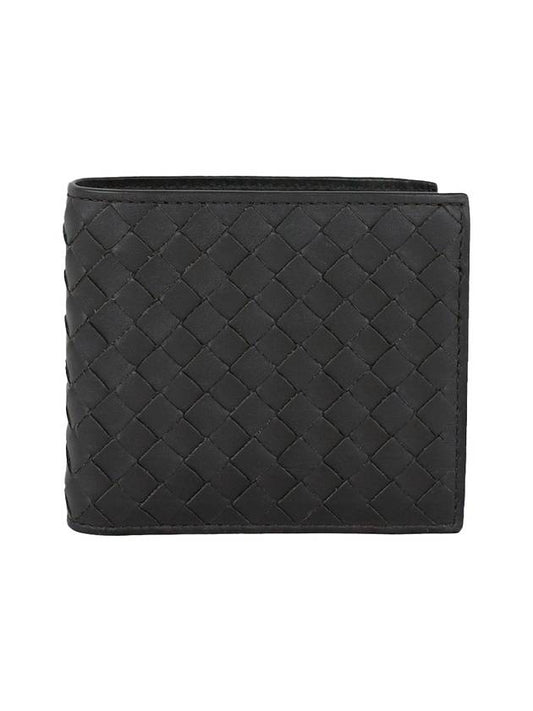 Intreciato Weaving Half Wallet Espresso - BOTTEGA VENETA - BALAAN.