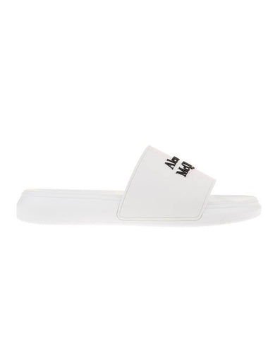 Logo Pool Slippers White - ALEXANDER MCQUEEN - BALAAN 1