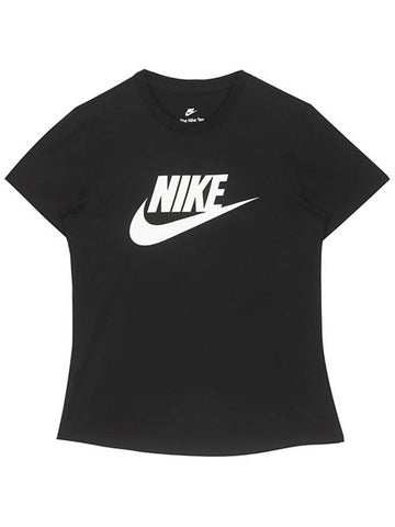 Sportswear Essential Logo Short Sleeve T-Shirt Black - NIKE - BALAAN 1