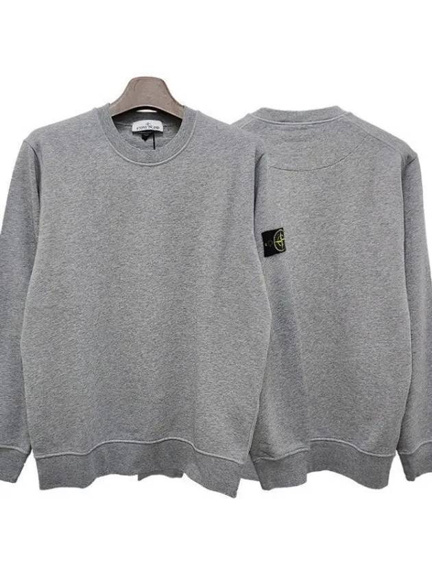 Logo Patch Sweatshirt Melange 38806773 1095189 - STONE ISLAND - BALAAN 1