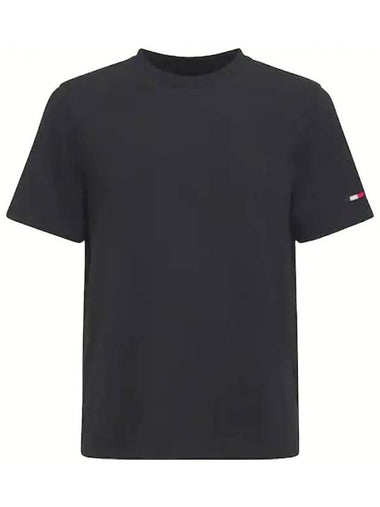 Tricolor Ribbon Label Tag T Shirt Black 8C7B210 829H8 999 - MONCLER - BALAAN 1