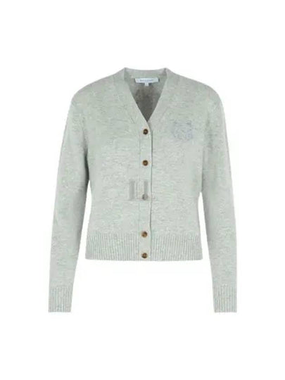 Embroidery Bold Fox Head Cardigan Grey - MAISON KITSUNE - BALAAN 2