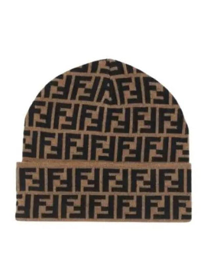 Wool Beanie Brown - FENDI - BALAAN 2