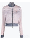 D-Emy Distressed Denim Bomber Jacket Pink - DIESEL - BALAAN 2