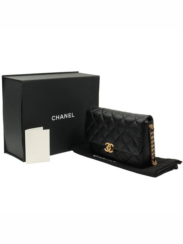 Black grained calfskin caviar gold flap melody chain shoulder bag - CHANEL - BALAAN 2