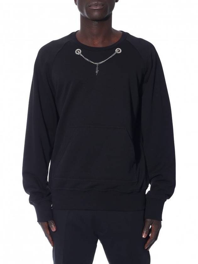 Black Thunderbolt Chain Sweatshirt - NEIL BARRETT - BALAAN 6