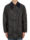 Men's Beaufort Wax Jacket Navy - BARBOUR - BALAAN 4