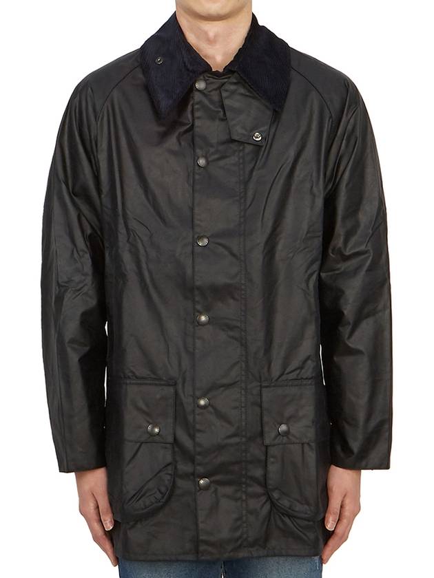 Men's Beaufort Wax Jacket Navy - BARBOUR - BALAAN 4