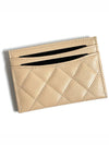 gold logo classic caviar card wallet beige - CHANEL - BALAAN 3