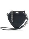 ORB Heart Chain Leather Cross Bag Black - VIVIENNE WESTWOOD - BALAAN 4