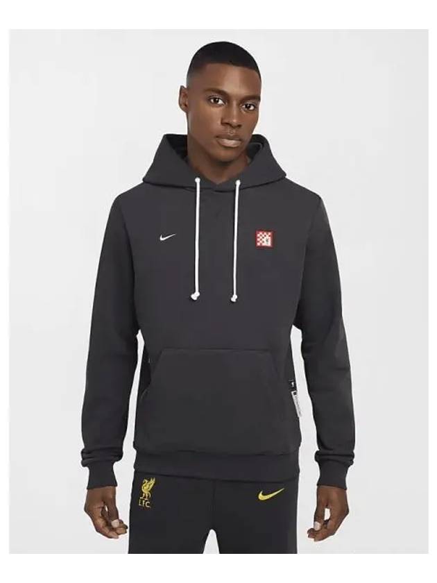 Liverpool FC Standard Issue 3rd Dri Fit Soccer Pullover Hoodie Dark Smoke Grey - NIKE - BALAAN 2