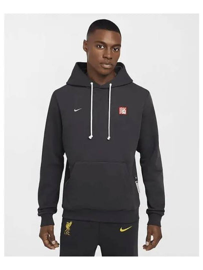 Liverpool FC Standard Issue 3rd Dri Fit Soccer Pullover Hoodie Dark Smoke Grey - NIKE - BALAAN 2