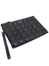 Women s S5086UWHC Caro Large Black Cannage Daily Pouch Clutch Bag Strap - DIOR - BALAAN 8