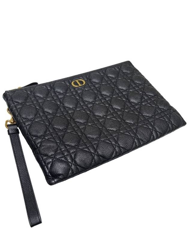 Women s S5086UWHC Caro Large Black Cannage Daily Pouch Clutch Bag Strap - DIOR - BALAAN 8