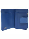 Vitello Gold Logo Half Wallet Blue - PRADA - BALAAN 4