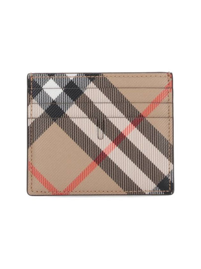 Check Card Wallet Beige - BURBERRY - BALAAN 2