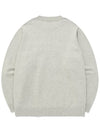 Graffiti Phos Knit PulloverMelange Unisex Logo Knit Top Gray - PHOS333 - BALAAN 3