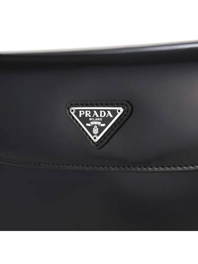 Cleo Brushed Flap Shoulder Bag Black - PRADA - BALAAN 4