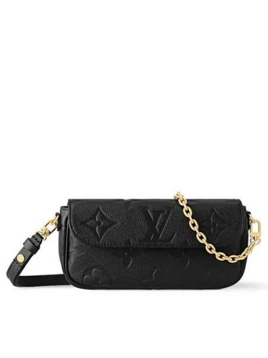 Women's Ivy Monogram Empreinte Chain Shoulder Bag Black - LOUIS VUITTON - BALAAN 2