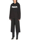 Brushed Logo Print Hoodie Black - MSGM - BALAAN 4