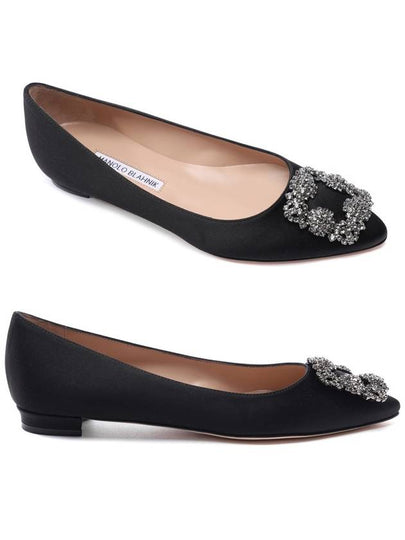 Hangisi Satin Flats Black - MANOLO BLAHNIK - BALAAN 2