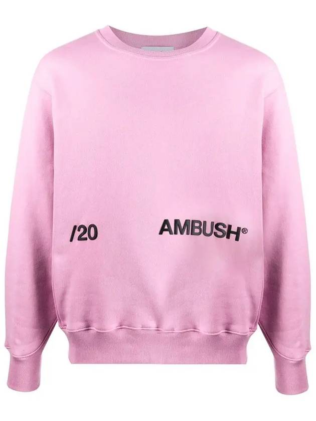 11th Anniversary Women's Logo Crew Neck Sweatshirt Pink 12112067 PINK - AMBUSH - BALAAN 2