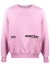 11th Anniversary Women's Logo Crew Neck Sweatshirt Pink 12112067 PINK - AMBUSH - BALAAN 1