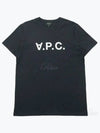 VPC Logo Organic Cotton Short Sleeve T-Shirt Navy - A.P.C. - BALAAN 2