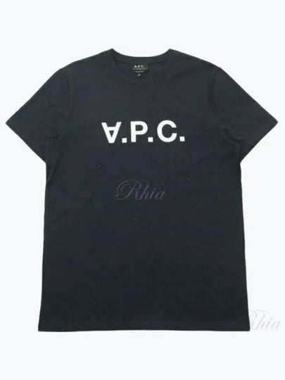 VPC Logo Organic Cotton Short Sleeve T-Shirt Navy - A.P.C. - BALAAN 2