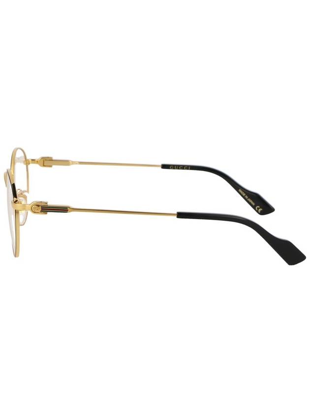 Eyewear Round Metal Eyeglasses Gold Black - GUCCI - BALAAN 4