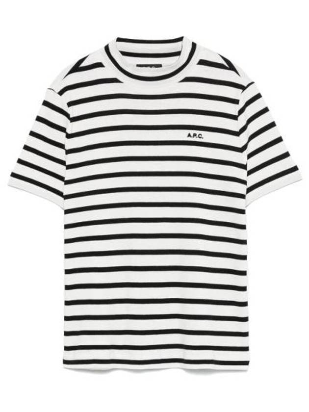 Striped Short Sleeve T-Shirt Black Natural - A.P.C. - BALAAN 1