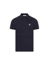 Pique Stretch Cotton Short Sleeve Polo Shirt Navy - STONE ISLAND - BALAAN 2