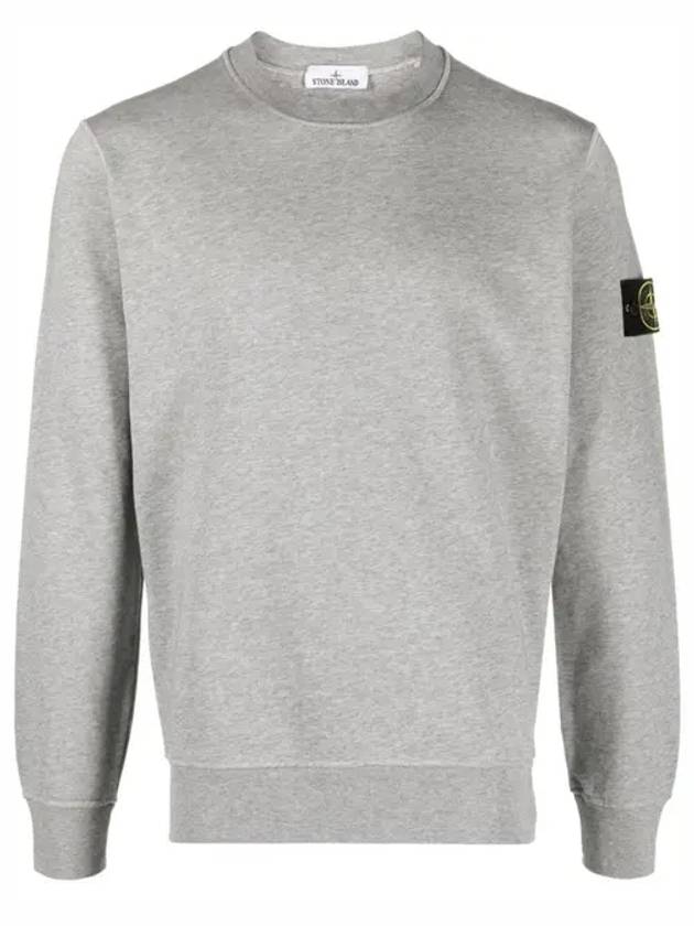 Wappen Patch Garment Dyed Sweatshirt Grey - STONE ISLAND - BALAAN 2