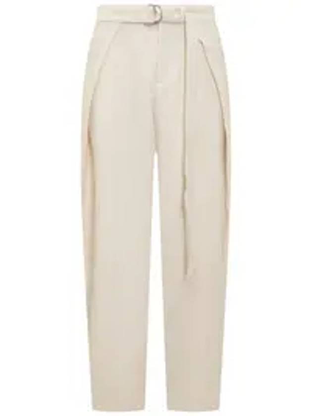 Belt Wide Pants Ivory - AMI - BALAAN 1