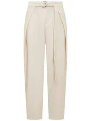 Belt Wide Pants Ivory - AMI - BALAAN 1