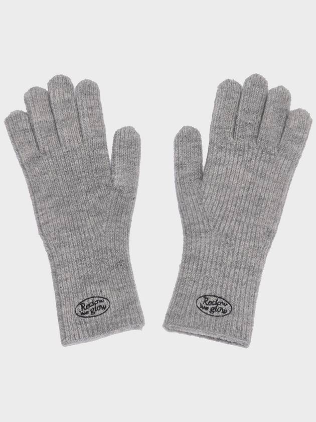Knit Logo Gloves Gray - RECLOW - BALAAN 1
