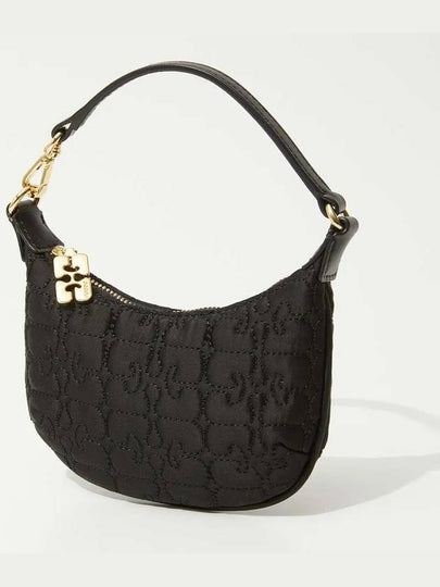 Butterfly Mini Quilted Hand Shoulder Bag Black - GANNI - BALAAN 2