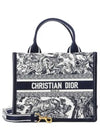 Toile De Jouy Sauvage Embroidery Small Book Tote Bag Navy - DIOR - BALAAN 2