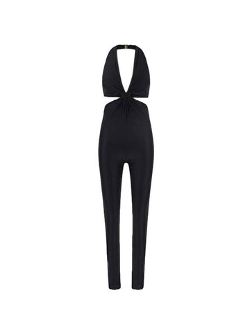 Monogram Jumpsuit Black - SAINT LAURENT - BALAAN 1